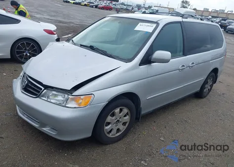 2002 Honda Odyssey Ex-L z USA, uszkodzony, nr VIN 5FNRL18722B042423